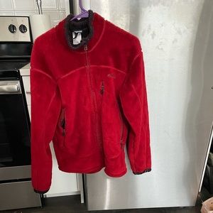 Red Patagonia Fleece Full-Zip Medium